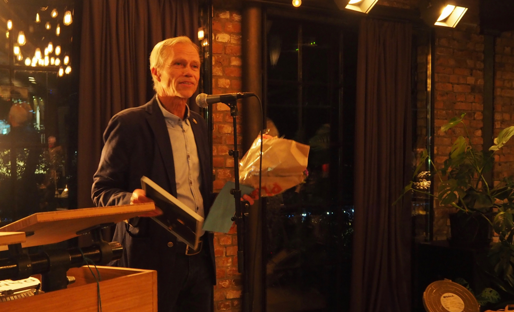 Jon Iversen mottok prisen på Dansens hus, under NFKs 50 årsjubileum.