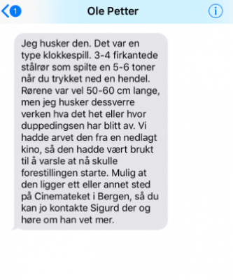 Sms-utveksling med Ole Petter Bakken.